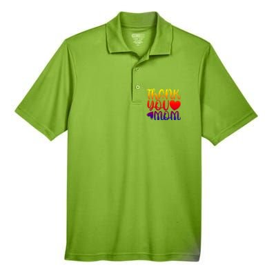 Cute Mother's Day Quote Thank You Mom Graphic Gift Men's Origin Performance Piqué Polo