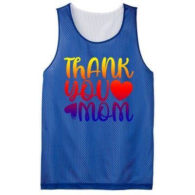 Cute Mother's Day Quote Thank You Mom Graphic Gift Mesh Reversible Basketball Jersey Tank