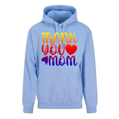 Cute Mother's Day Quote Thank You Mom Graphic Gift Unisex Surf Hoodie