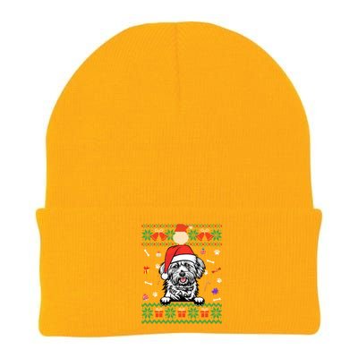 Cute Maltese Dog Ugly Christmas Santa Hat Xmas Gift Knit Cap Winter Beanie