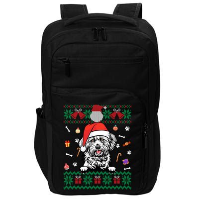 Cute Maltese Dog Ugly Christmas Santa Hat Xmas Gift Impact Tech Backpack