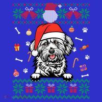 Cute Maltese Dog Ugly Christmas Santa Hat Xmas Gift Apron