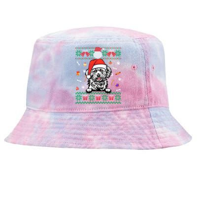 Cute Maltese Dog Ugly Christmas Santa Hat Xmas Gift Tie-Dyed Bucket Hat