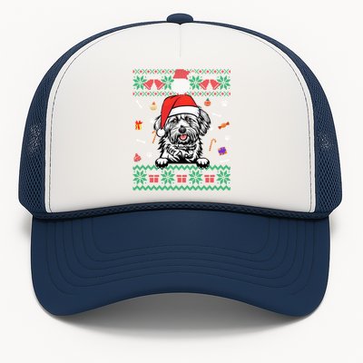 Cute Maltese Dog Ugly Christmas Santa Hat Xmas Gift Trucker Hat