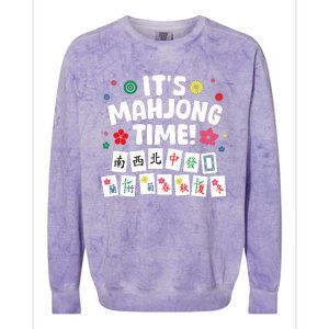 Cute Mahjong Design For Tile Game Mahjong Player Colorblast Crewneck Sweatshirt