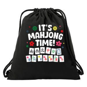 Cute Mahjong Design For Tile Game Mahjong Player Drawstring Bag