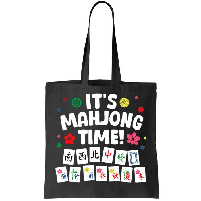 Cute Mahjong Design For Tile Game Mahjong Player Tote Bag