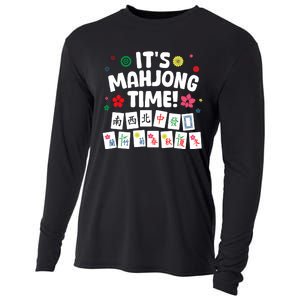 Cute Mahjong Design For Tile Game Mahjong Player Cooling Performance Long Sleeve Crew