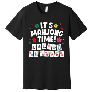 Cute Mahjong Design For Tile Game Mahjong Player Premium T-Shirt