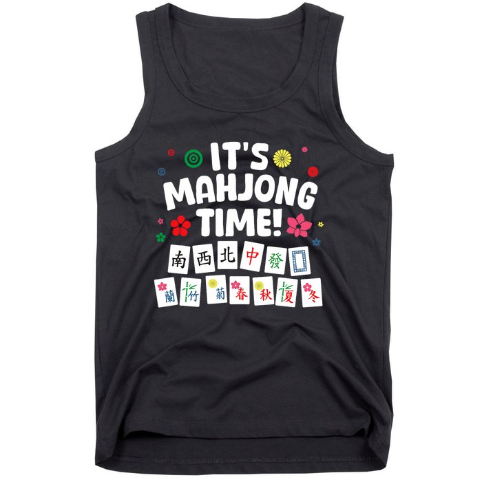 Cute Mahjong Design For Tile Game Mahjong Player Tank Top