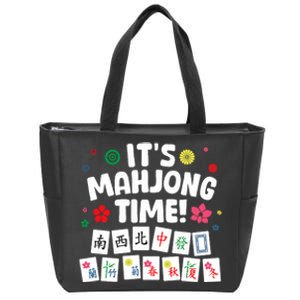 Cute Mahjong Design For Tile Game Mahjong Player Zip Tote Bag