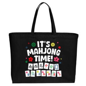 Cute Mahjong Design For Tile Game Mahjong Player Cotton Canvas Jumbo Tote