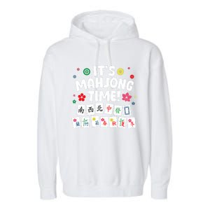 Cute Mahjong Design For Tile Game Mahjong Player Garment-Dyed Fleece Hoodie