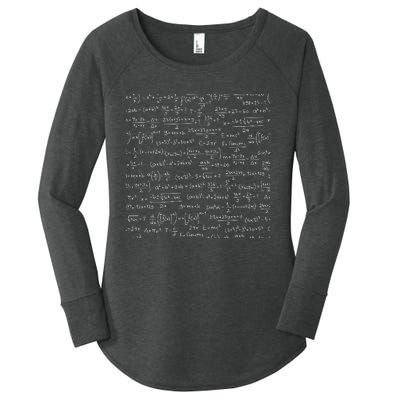 Cool Math Equations Work Board Women's Perfect Tri Tunic Long Sleeve Shirt