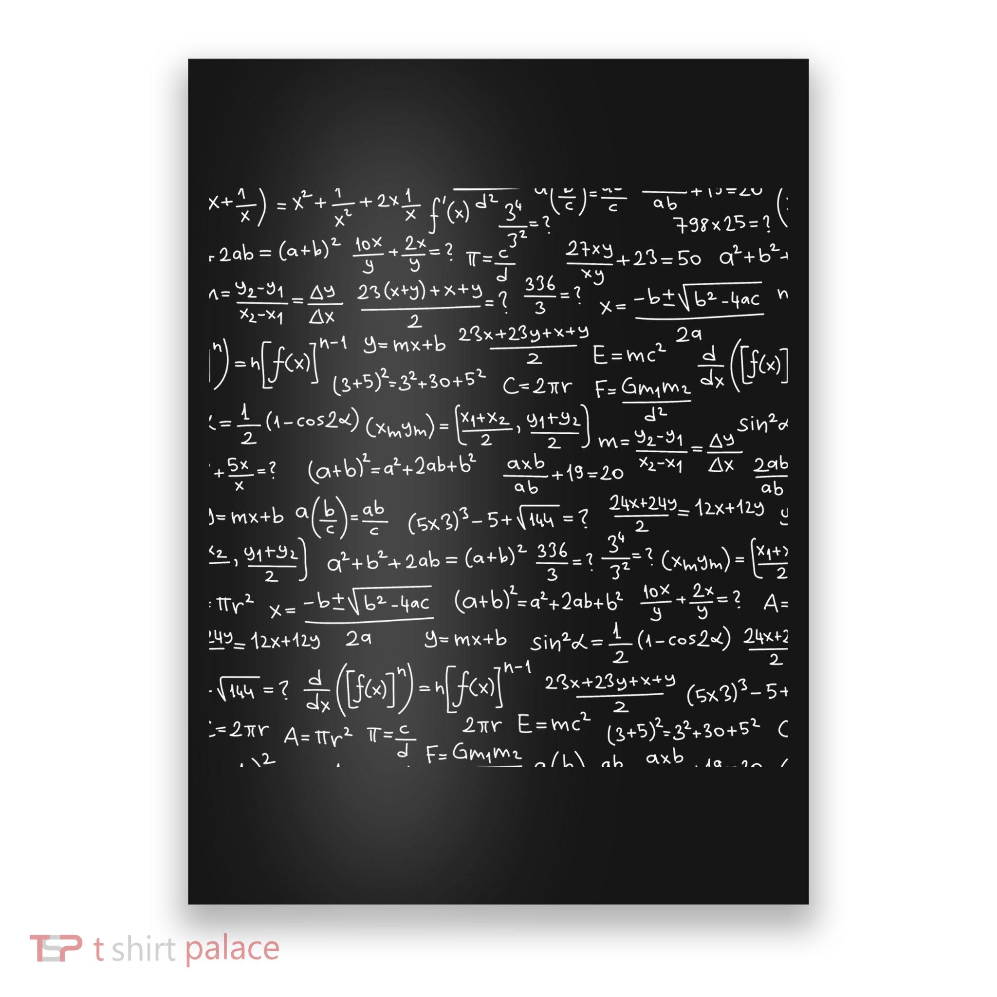Cool Math Equations Work Board Poster