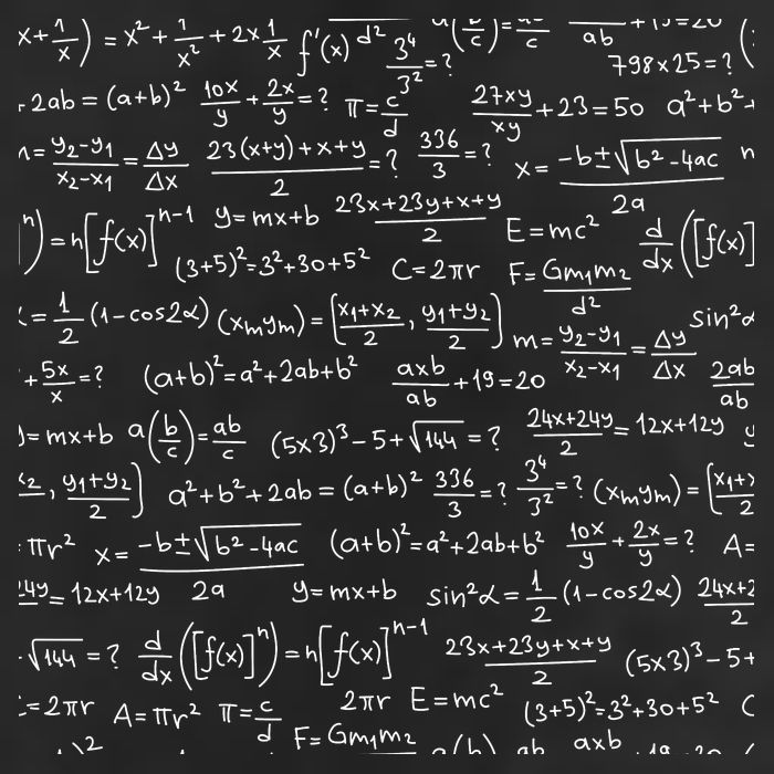 Cool Math Equations Work Board 25L Jumbo Tote