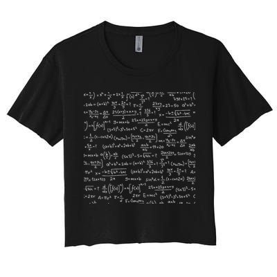 Cool Math Equations Work Board Crop Top