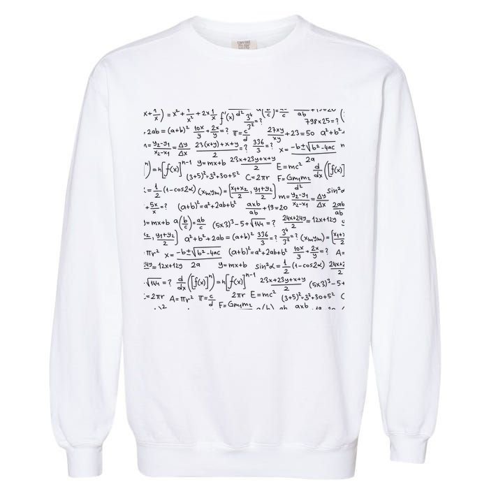 Cool Math Equations Work Board Garment-Dyed Sweatshirt