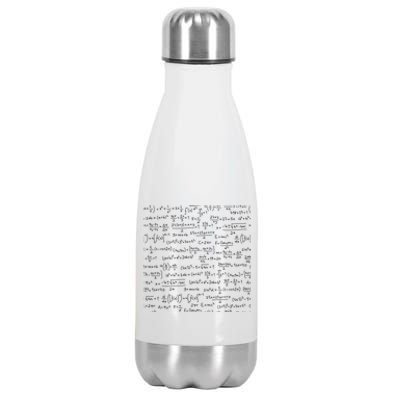 Cool Math Equations Work Board Stainless Steel Insulated Water Bottle