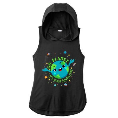 Cute Mother Earth Day Save Our Planet Women Girl Ladies PosiCharge Tri-Blend Wicking Draft Hoodie Tank