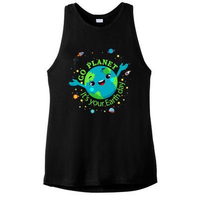 Cute Mother Earth Day Save Our Planet Women Girl Ladies PosiCharge Tri-Blend Wicking Tank