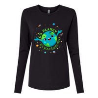 Cute Mother Earth Day Save Our Planet Women Girl Womens Cotton Relaxed Long Sleeve T-Shirt