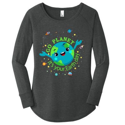 Cute Mother Earth Day Save Our Planet Women Girl Women's Perfect Tri Tunic Long Sleeve Shirt