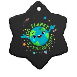 Cute Mother Earth Day Save Our Planet Women Girl Ceramic Star Ornament