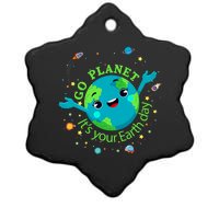 Cute Mother Earth Day Save Our Planet Women Girl Ceramic Star Ornament