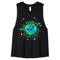 Cute Mother Earth Day Save Our Planet Women Girl Women's Racerback Cropped Tank