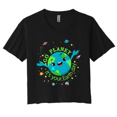 Cute Mother Earth Day Save Our Planet Women Girl Women's Crop Top Tee