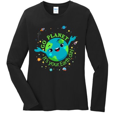 Cute Mother Earth Day Save Our Planet Women Girl Ladies Long Sleeve Shirt