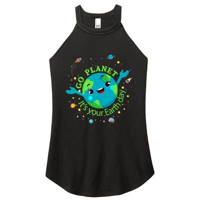 Cute Mother Earth Day Save Our Planet Women Girl Women's Perfect Tri Rocker Tank