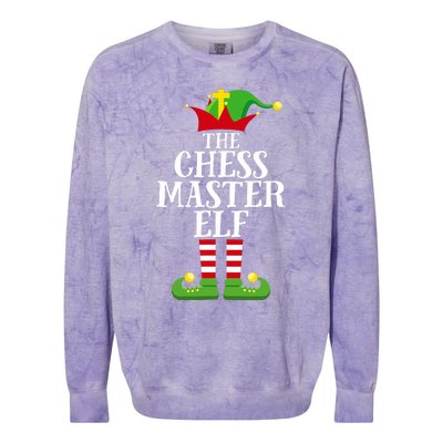 Chess Master Elf Family Matching Christmas Elf Group Pj Colorblast Crewneck Sweatshirt