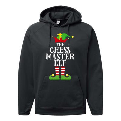 Chess Master Elf Family Matching Christmas Elf Group Pj Performance Fleece Hoodie