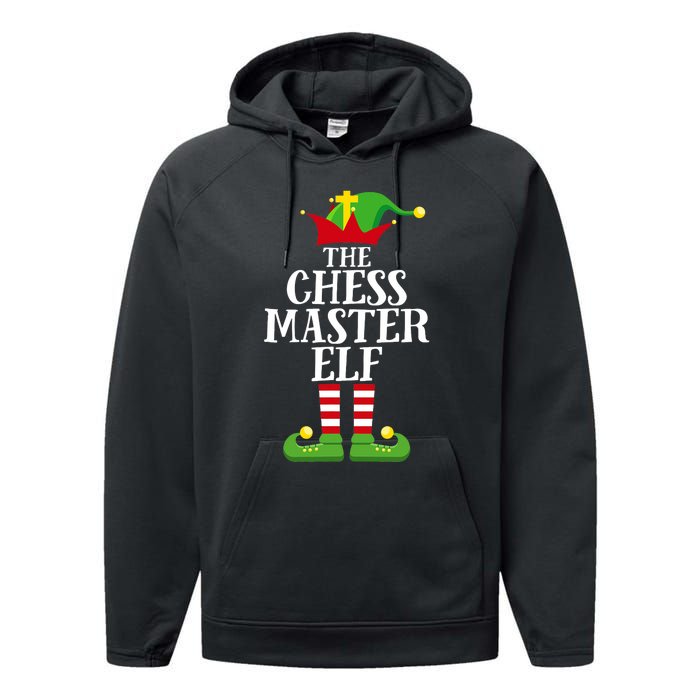 Chess Master Elf Family Matching Christmas Elf Group Pj Performance Fleece Hoodie