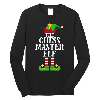 Chess Master Elf Family Matching Christmas Elf Group Pj Long Sleeve Shirt