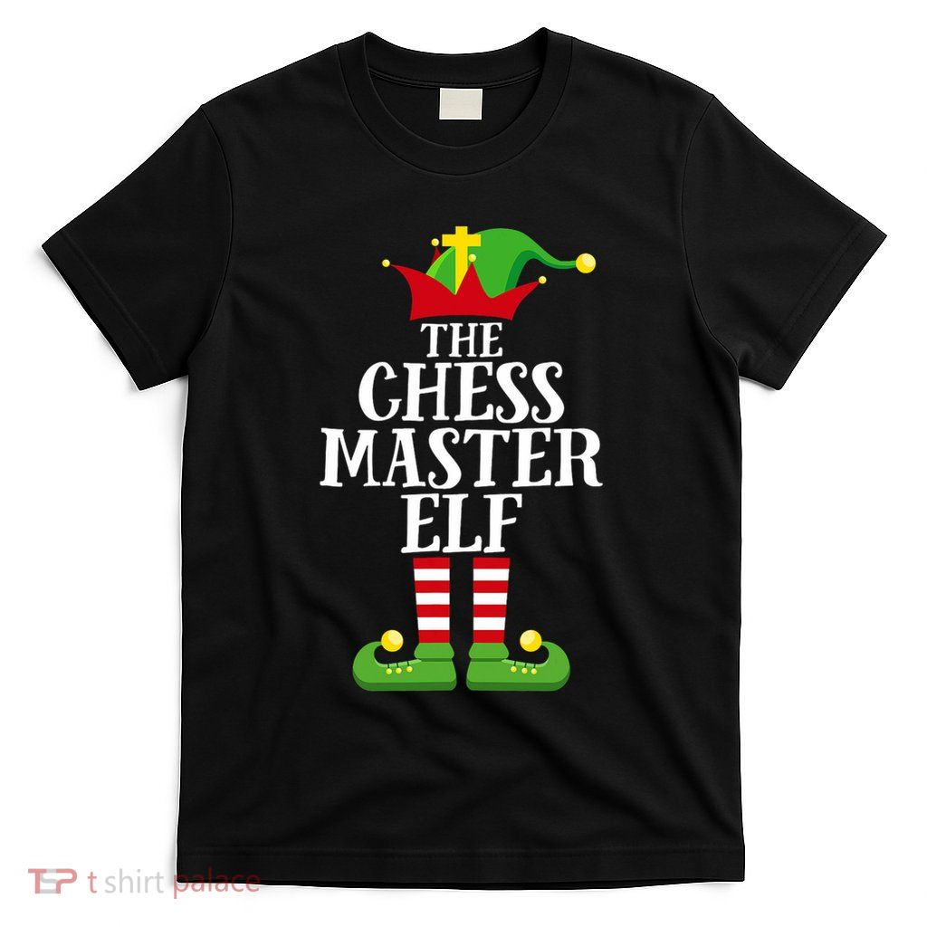 Chess Master Elf Family Matching Christmas Elf Group Pj T-Shirt