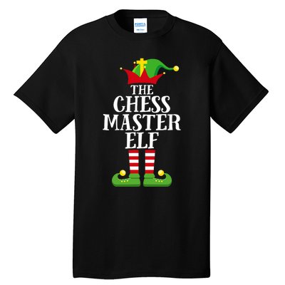 Chess Master Elf Family Matching Christmas Elf Group Pj Tall T-Shirt