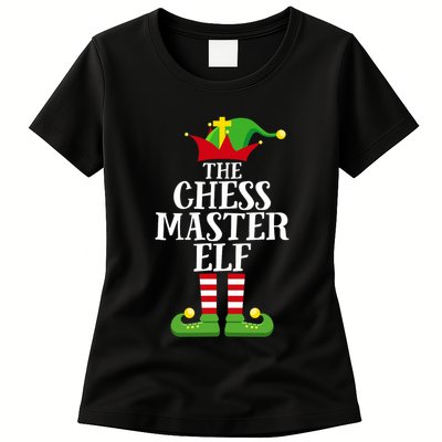Chess Master Elf Family Matching Christmas Elf Group Pj Womens T-Shirt