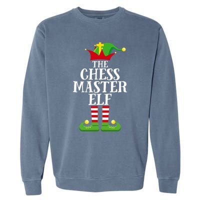 Chess Master Elf Family Matching Christmas Elf Group Pj Garment-Dyed Sweatshirt