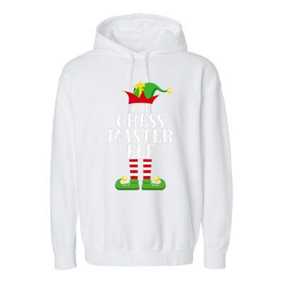 Chess Master Elf Family Matching Christmas Elf Group Pj Garment-Dyed Fleece Hoodie