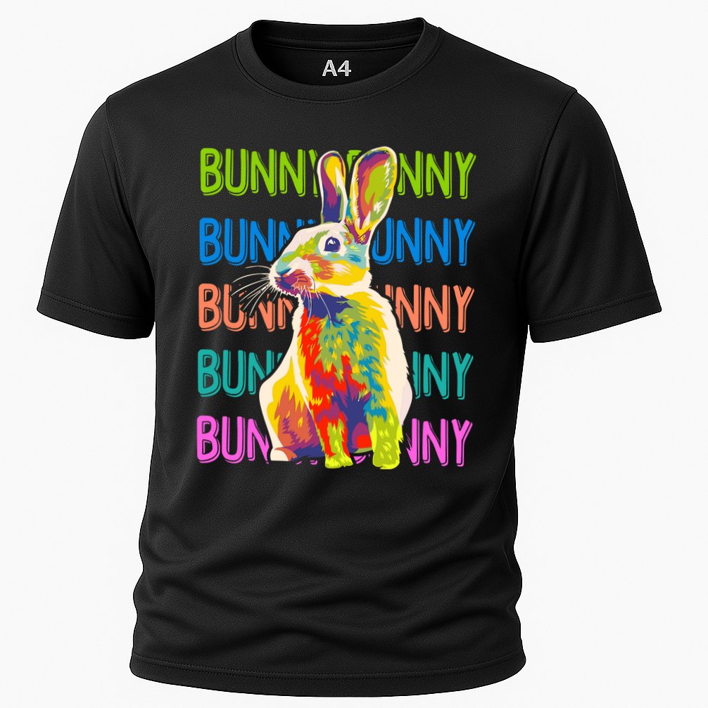 Cute Multicolor Easter Bunny Rabbit Performance Shirt