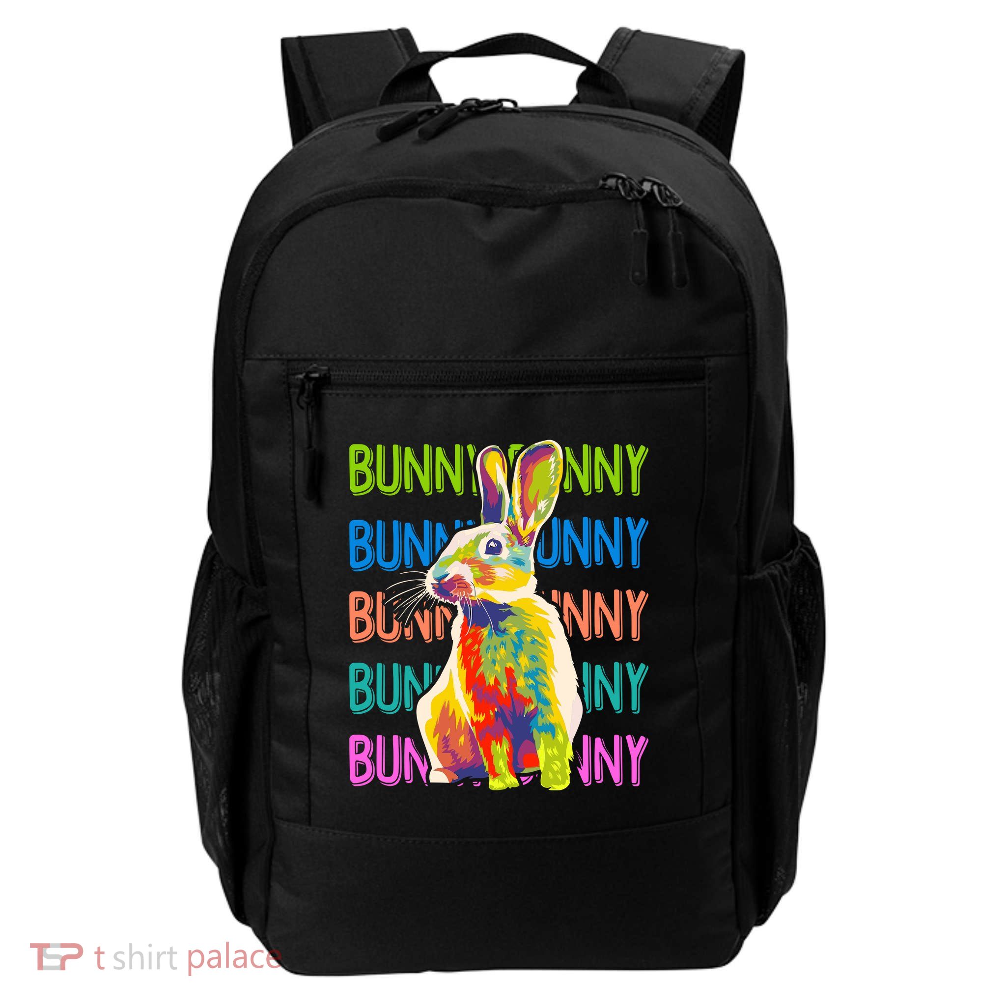 Cute Multicolor Easter Bunny Rabbit Backpack