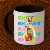 Cute Multicolor Easter Bunny Rabbit Mug