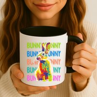 Cute Multicolor Easter Bunny Rabbit Mug