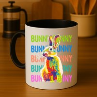 Cute Multicolor Easter Bunny Rabbit Mug