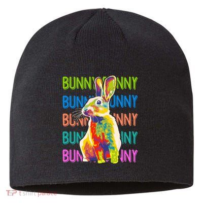 Cute Multicolor Easter Bunny Rabbit Sustainable Beanie
