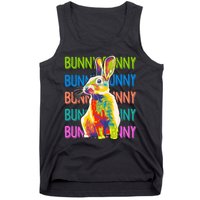 Cute Multicolor Easter Bunny Rabbit Tank Top