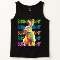 Cute Multicolor Easter Bunny Rabbit Tank Top